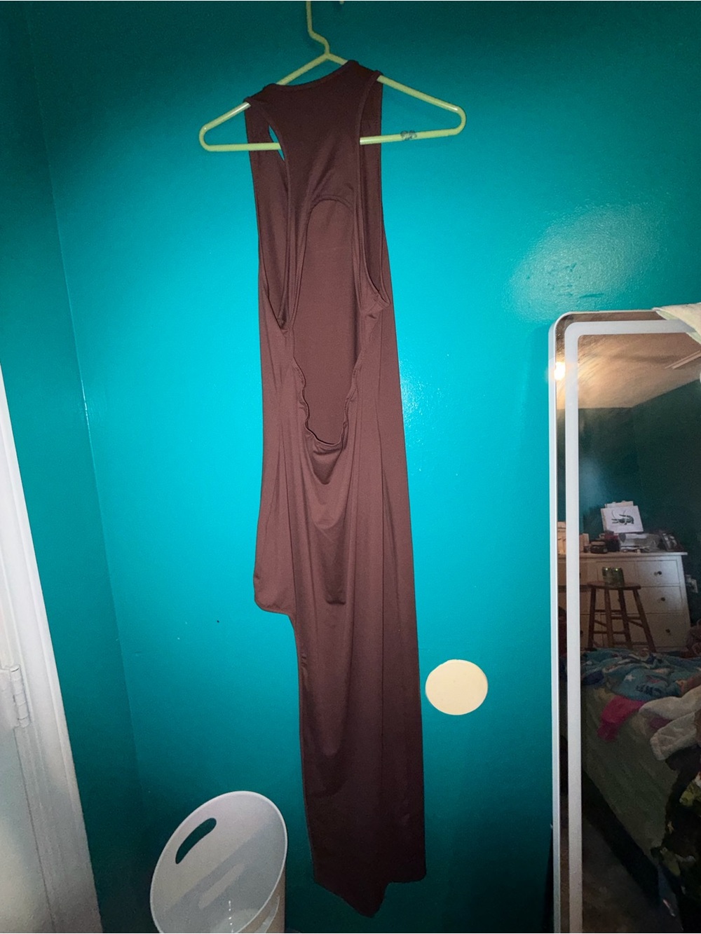 Brown Sleeveless Maxi Dress - Classic Elegant Style large